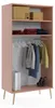 Kombinierter Kleiderschrank 100 cm NILSA - rosa/braun Produktbild-Vorschau 2
