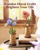 3D Houten bloem-puzzel, abrikozen dahlia – Doe-het-zelf Productafbeelding-voorbeeld 5