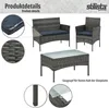 Lounge Set 4tlg. Balkon Möbel Gartengruppe Sitzgarnitur Produktbild-Vorschau 5