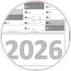 XXL Wandkalender Wandplaner 2026 grau (gerollt) DIN A0 Produktbild-Vorschau 7