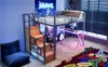 Hochbett mit Schreibtisch, Kleiderschrank, Regalen, Produktbild-Vorschau 11