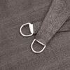 Close-up of two D-rings attached to a dark gray fabric. Produktbild-Vorschau