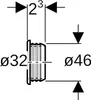 Geberit Steckdichtung Siphonanschlusswinkel d46/32mm, 1 Produktbild-Vorschau 4