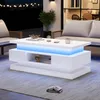 Table basse relevable Merax avec 2 tiroirs, table d'appoint Voir les images du produit 5