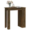 vidaXL Barový stůl s policí Smoked Oak 102x50x103,5cm Náhled obrázku produktu 4