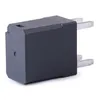 A single black automotive relay with silver metal terminals is shown against a white background. Podgląd zdjęcia produktu