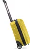 A yellow carry-on suitcase with a retractable handle and wheels, shown at an angle against a white background. Náhľad obrázku produktu