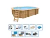 Interline Java Holzpool 6,40 × 4,00 m – 1,38 m Oval – Super Produktbild-Vorschau 1