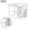 Letto a castello Flieks 90x200 cm con scrivania e armadio, Anteprima dell’immagine prodotto 5