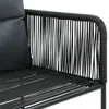 7-tlg. Garten-Essgruppe PVC Rattan Schwarz und Braun Produktbild-Vorschau 7