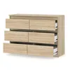 A modern, handle-less dresser with six drawers, shown against a white background. Produktbild-Vorschau