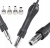 A set of hot air gun nozzles and a hot air gun handle, displayed against a white background. Produktbild-Vorschau