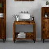 vidaXL Waschbeckenunterschrank Räuchereiche 58x33x60 cm Produktbild-Vorschau 2