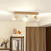 Lindby Deckenleuchte Thorin, 47 cm, 3-flg., weiß, Holz, E14 Produktbild-Vorschau 2
