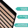 Close-up of acoustic panels with text overlays highlighting features. Podgląd zdjęcia produktu