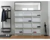 Pisa Schuhschrank mit 15 Klappen/ Türen in Metall weiss. Produktbild-Vorschau 2