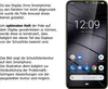 A smartphone screen displaying the time and date, with text explaining the product. Náhled obrázku produktu