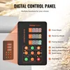 A close-up of a digital control panel for a powder filling machine, with a smaller inset image of the same panel. The background shows blurred wheat or grain. Náhľad obrázku produktu