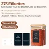 Gewürzgläser mit Bambusdeckel und Etiketten, 236ml, 12 Produktbild-Vorschau 5