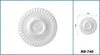 HEXIM Stuckrosette Styropor EPS weiß, Deckenrosette rund & Produktbild-Vorschau 2