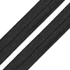 1m Einfassband 20mm hochelastisch gefalzt Meterware Faltgummi schwarz glänzend Produktbild-Vorschau