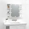 vidaXL Spiegelschrank mit LED Weiß 70x16,5x60 cm Produktbild-Vorschau 1