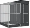 vidaXL Voliere mit Erweiterung Silber 209 x 203 x 216 cm Produktbild-Vorschau 1