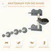 PawHut Katzen Kletterwand, 4-teilig, Kletterwand Set, Produktbild-Vorschau 4