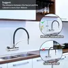 Wasserhahn Küche Wandmontage Schwarz,180° drehbar Silikon Produktbild-Vorschau 5