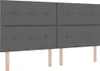 vidaXL Skříňová postel s matrací tmavě šedá 200 x 200 cm Náhled obrázku produktu 6