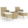 The Living Store 5-tlg. Garten-Bistro-Set Poly Rattan und Produktbild-Vorschau 3