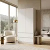 Armoire Novela, blanche, 2 portes | Armoire de chambre Voir les images du produit 5