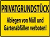 vianmo Holzschild 30x40 cm PRIVATGRUNDSTÜCK abl. von Müll Produktbild-Vorschau 1