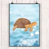 Mr. & Mrs. Panda Bild Schildkröte Marschieren DIN A4 - Produktbild-Vorschau 2