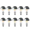 10 x LED Filament Tropfen 4W = 40W E14 Kopfspiegel Silber Produktbild-Vorschau 1