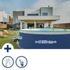 Stahlwandpool Set (3-teilig) hoch rund 350 x 90 cm, Stahl Produktbild-Vorschau 1