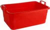 A red plastic tub with handles on a white background. Anteprima dell’immagine prodotto