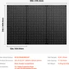 A black pegboard kit with dimensions and specifications displayed. Produktbild-Vorschau