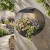 levandeo Solar Wandlampe Blumentopf Metall Schwarz - LED Produktbild-Vorschau 3
