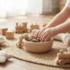 MISKA DREWNIANA BUKOWA 8 cm ręcznie toczona surowa Podgląd zdjęcia produktu 6