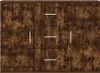 A front view of a wooden sideboard with three drawers and two doors. Voir les images du produit