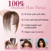 Clip-in pony van echt haar, dunne, donkerbruine pony, 10 Productafbeelding-voorbeeld 4