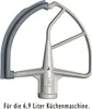A close-up product shot of a mixer attachment. Voir les images du produit