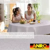 Tischdecke Textil-Optik UNI Grau Oval 200x140cm mit Produktbild-Vorschau 3
