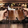 Boccale da birra in legno naturale, retrò, grande capacità, Anteprima dell’immagine prodotto 7