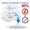 Demonstration of vacuum storage bags reducing the volume of bedding. Náhled obrázku produktu