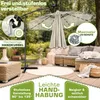 tillvex Zweefparasol Aluminium met LED Solar Ø 350 cm + Productafbeelding-voorbeeld 3