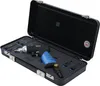 A black metal case with a foam insert holding a pneumatic impact wrench and accessories. Náhled obrázku produktu