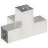vidaXL Pfostenverbinder X-Form Verzinktes Metall 81 x 81 mm Produktbild-Vorschau 3