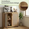 VASAGLE Küchenschrank im Boho-Stil, Türen Rattan-Optik, Produktbild-Vorschau 12